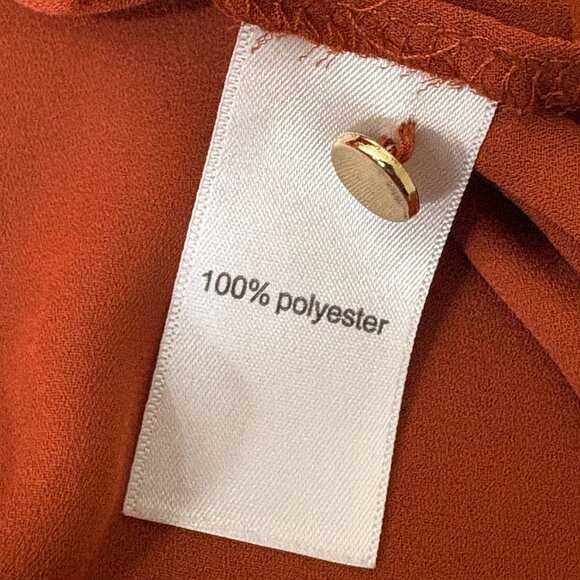 Maurices V-neck Sleeveless Blouse Plus Size 1X Rust Orange - Picture 7 of 7